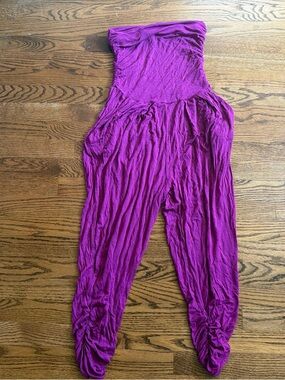 Strapless Purple Jumpsuit